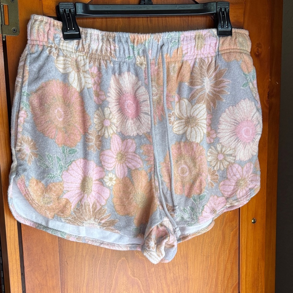 Wild Fable Floral Athletic Shorts - Pink and Gray